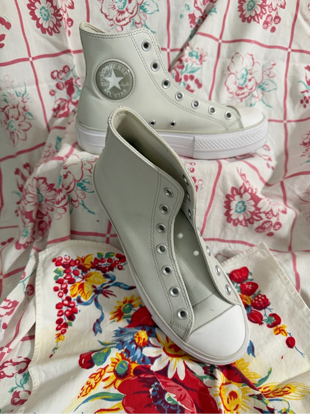 Converse High Top Platform Sneakers - Off-White